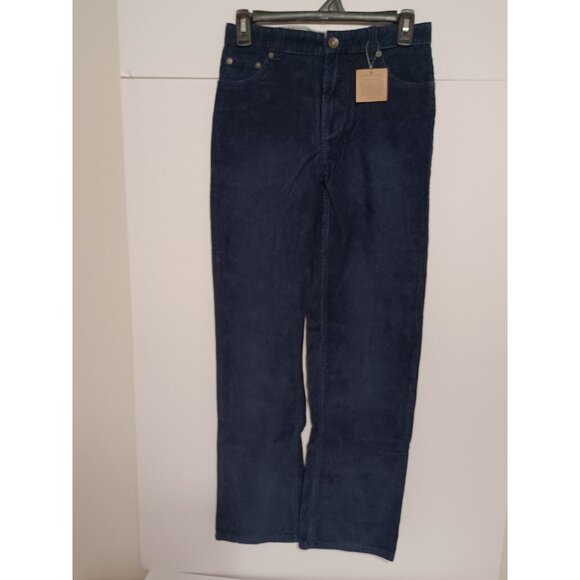 Lands' End Pants - Lands End Blue Adjustable Waistband Corduroy Pants Size 16S 28X 30 NWT